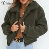 Dicloud Winter Teddy Basic Jacket Sherpa Parka 여성 가을 ​​2018 따뜻한 긴 소매 폭격기 재킷 복어 가짜 모피 코트 캐주얼