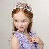 2018 Vintage Pearls Crystals Flower Girls Crowns bon marché Belle petite fille Pageant Crown Fashion Christmas Gifts C049919552