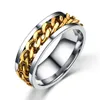 20 peças misturar cor na moda titânio titanium anéis de aço com declaração de corrente bicicleta gótico dedo de dedo anéis para mulheres