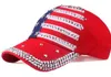 Högkvalitativ stjärnmönster baseball cap nit tryckt kvinnor män amerikansk flagg snapback hiphop hattar