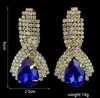 Fashion Sparkly Crystal Rain Stud Earring Europe Jewelry Earring For Women Ladies Swing Earrings Luxury Evening Prom Party Earring229S