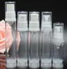 5ml Clear Airless Pump Bottle Travel Refillerbar Kosmetisk Hudvård Cream Dispenser PP Lotion Förpackning Container LX1191
