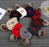 Kids & Adults Fur Pom Beanies With Liner Trendy Hats Winter Knitted Luxury Cable Slouchy Skull Caps Leisure Beanies CCA 20pcs