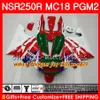 Bodys For HONDA NSR250R MC16 MC18 PGM2 NS250 88 89 78HM.49 NSR 250 R NSR250 R RR NSR250RR NSR 250R 88 89 1988 1989 Fairing Kit hot red frame