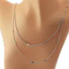 100% 925 Sterling Silver Jewelry Chandelier Droplets Necklace Free Shipping