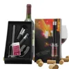 4 adet kırmızı şarap açıcı set şarap hava basıncı tirbuşon hediye seti vida aracı ev mutfak döküm durdurma hediye set 3144