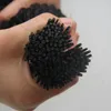 Capelli ricci afro crespi vergini mongoli Testa intera 200G I Tip Estensioni dei capelli umani Estensioni dei capelli con punta in stick di cheratina pre incollate 207189246