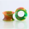 Bouchons de jauges en Silicone coloré pour Art corporel Double Tunnels flexibles évasés Kit de civière de peau d'oreille bijoux de Piercing unisexe