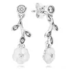 Hanging Flower earrings mother of pearl authentic S925 silver fits for original style bracelet 290699MOP H8ale9546292