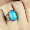 Adjustable Copper Mood Rings Color Changing Emotion Feeling Changeable Womens Finger Ring with Free Gift MJ-RGM04