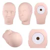 3D Silicone head Tattoo Practice head model Fake practice Skins For Permanent Makeup Practice6099052