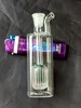 Pote de filtro rectangular, accesorios de Bongs de vidrio al por mayor, fumar en pipa de agua de vidrio