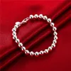 Cadeaux de mariage 8M creux 925 bracelet en argent JSPB126 bête cadeau hommes et femmes en argent sterling plaqué bracelets à breloques256R