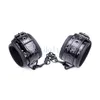 Bondage Pair PU Leather Handcuffs Ankle Shackles Wrist Cuff Restraints Costume Game Toy #R56