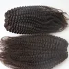 Peruansk Afro Kinky Curly Human Hair 2 Piece Hair Weave Bundlar 10-26 tum Naturfärg Gratis frakt Remy Hair Bundle