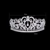 Bling pärlor kristaller bröllop kronor 2021 brud diamant smycken rhinestone pannband hår krona tillbehör parti tiara billig244k