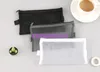 Simple Transparent Mesh Pencil Case Nylon Women Cosmetic Make Up Storage Bag Lipstick Eyeliner Carrying Holder QW7952