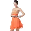 2018 Cute Grace Karin Orange Short Homecoming Dresses Chiffon Sweetheart Prom Dress sexy plus size club dresses