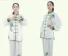 Bomull Polyester Made Tai Chi Kläder Broderi Jacka + Byxor Man Kvinna Wushu Vår Höst Taijiquan Kungfu Motion Passit
