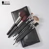 BYS 12pcs Black Makeup Brushes Set Powder Foundation Eyeshadow Eyeliner Lip Contour Concealer Smudge Make up Brush Tool Kit Bag