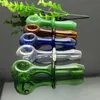 Hot new single round colored glass pipe, Glass Bong Water Pipe Bongs Pipes Accessories Bowls, color random delivery