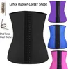 4 Färger Kvinnor Latex Gummi Midja Utbildning Cincher Underbust Corset Body Shaper Shapewear Waist Slimming Belt Shaper S-3XL