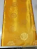 Tissu africain en coton doré et dentelle suisse brodée à motif rond pour vêtements, 8 mètres/pièce, offre spéciale, JC19-4