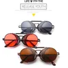 Lunettes de soleil créatrices de luxe pour femmes pour hommes marque Fashion Metal Frame côté rond vintage rétro steampunk gothique cercle hippie rétro 6582048