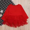 2020 Vestido de tutú de encaje de Navidad para niñas, vestidos de princesa de búho para niños, boutique de moda de otoño, ropa de Navidad para niños C55101606943