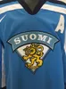 VIN 1998 Team Finland 11 Saku Koivu Retro Hockey Jerseys 8 Teemu Selanne 27 Teppo Numminen Vintage Blue Blue Hockey Jersey 2002 M-XXXL