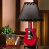 Candeeiro de mesa inovador de 1 peça Candeeiro de mesa para guitarra Mesa de trabalho Ideia única de presente para amantes de guitarra Decoração de casa Iluminação LED interior