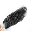 10 "-26" Curly Micro Loop Extensões de Cabelo Virgin Extensões de Cabelo Micro Anel 100g Profundamente Micro Micro Loop Humano Extensões