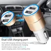 168 liga de alumínio quente 2 portas USB Universal Intelligent carregando forte compatível dc12-24v 2.1a dual carregador de carro USB para todos os telemóveis