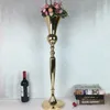 Золотые свадебные цветы стойка, цветочные стойки Железное искусство Рутины декоративные ваза золотая ваза sbest0374