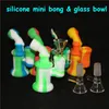 Silikon-Bongs, Wasserpfeifen, Silikon-Ölplattformen, Mini-Bubbler-Bong, Wasserpfeifen, kostenlose Glasschüssel, Nektar-Dabber-Werkzeuge, 5-ml-Silikonbehälter