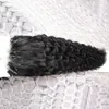 Brasiliansk Kinky Curly 1g / Strand Micro Link Mänskliga hårförlängningar 100g Micro Bead Hair Extensions 100g Micro Loop Ring Hair Extension