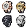 2018 nouvelles montres en or hommes mode homme Sport horloge homme montre-bracelet Silicone montre à Quartz hommes Relogio Masculino