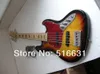 Free shipping HOT wholesale High Quality sunburst 5 strings Jazz Bass Natural Wood electrical guitar