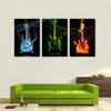 3 Stuk Abstract de Vlam Gitaar HD Muur Foto Home Decor Art Print Schilderij Op Canvas Voor Woonkamer Unframed4595751