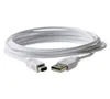 10FT 3M USB Gamepad Power Charger Cable Cable 3 metr White Black Ładowanie Ołów do Wii U DHL FedEx EMS Free Ship
