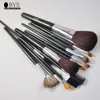 BYS 12pcs Black Makeup Brushes Set Powder Foundation Eyeshadow Eyeliner Lip Contour Concealer Smudge Make up Brush Tool Kit Bag