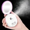 Nano Mist Sprayer Steamer facciale Led Specchio per il trucco Portatile USB Power Bank Mini Idratante Viso Spray per il corpo Cura della pelle Strumenti di bellezza