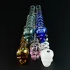 Glass Pyrex Oil Burner Pipes Colorful Straight Tube Smoking Spoon Pipes Mini Tobacco Glass Pipes SW28