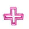 Silikon Cross Teether Tinging Pendant BPA Safe Nursing Pärlor Swiss Geometric Cross Chewable Jewelry Sensory Toy9754126