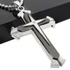 Fashion Women Men Roestvrij staal Cross Hangers kettingketen Titanium religieuze sieraden Latijnse kerstpunk Classic Gift Accessoires