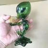 Alien Glass Pipe Glass Smoking Pipes Mini Glass Bongs Attractive Bowl Smoking Oil Alien Bong Pipes Hand Tobacco Smoking Pipes 7 inch