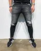 Summer New Men Casual Denim Hole Jeans Pants Hip Hop Long Pants Black Skinny Jeans S-3XL