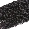 Capelli umani brasiliani 4 pacchi con chiusura 8A onda d'acqua brasiliana con chiusura in pizzo 4x4 Tessuto capelli umani bagnati e ondulati9055610