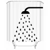 Rideaux de douche en Polyester blanc épais, imperméables, minimalistes, pour salle de bain, pomme de douche imprimée, 289k