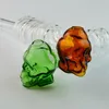 Colorful Skull Smoking Pipes Coiled Glass Pipe Pyrex Glass Oil Glass Burner Pipe For Smoke Accessories Spoon Pipe Tobacco SW16